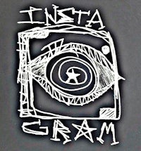 instagram logo with a drawing of an eye